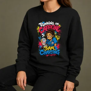3AM Charting Nurse Graffiti Coffee Sweater