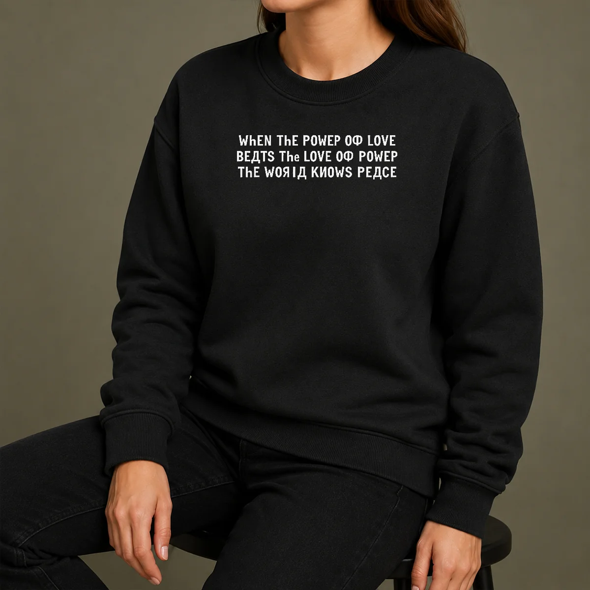 Awesome Funny Power Of Love Sweater Awesome Funny Power Of Love Sweater