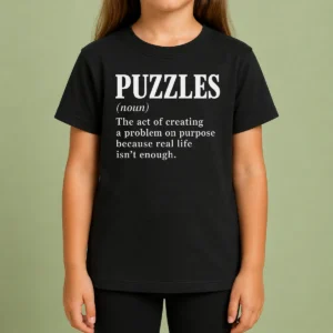 Awesome Funny Puzzles The Art Of Creating Problems Kids T-Shirt