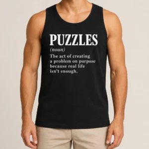 Awesome Funny Puzzles The Art Of Creating Problems Tank Top