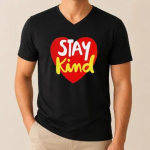 Awesome Hot Stay Kind Heart V-Neck Shirt