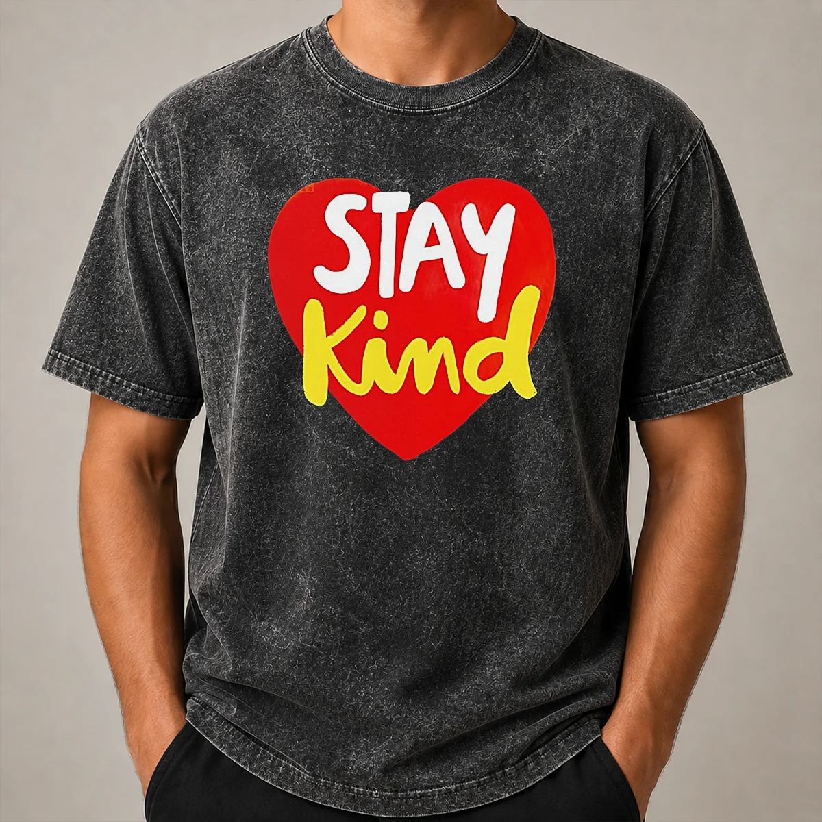 Awesome Hot Stay Kind Heart Washed T Shirt Awesome Hot Stay Kind Heart Washed T-Shirt