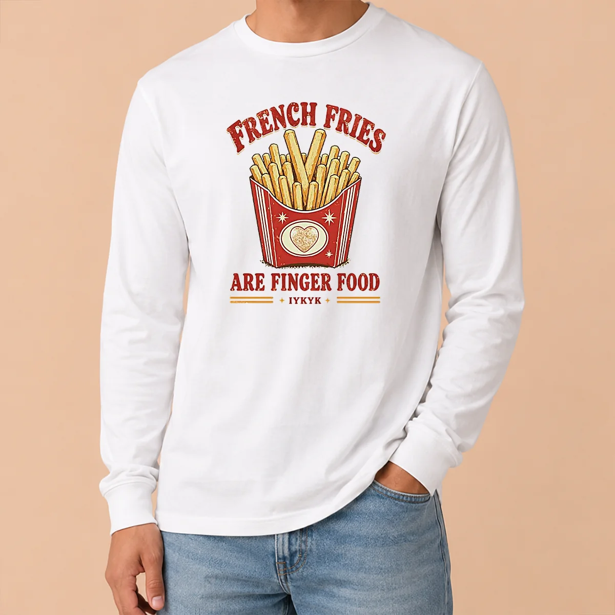 Awesome Nice French Fries Are Finger Food IYKYK Fast Food Long Sleeve Shirt Awesome Nice French Fries Are Finger Food IYKYK Fast Food Long Sleeve Shirt