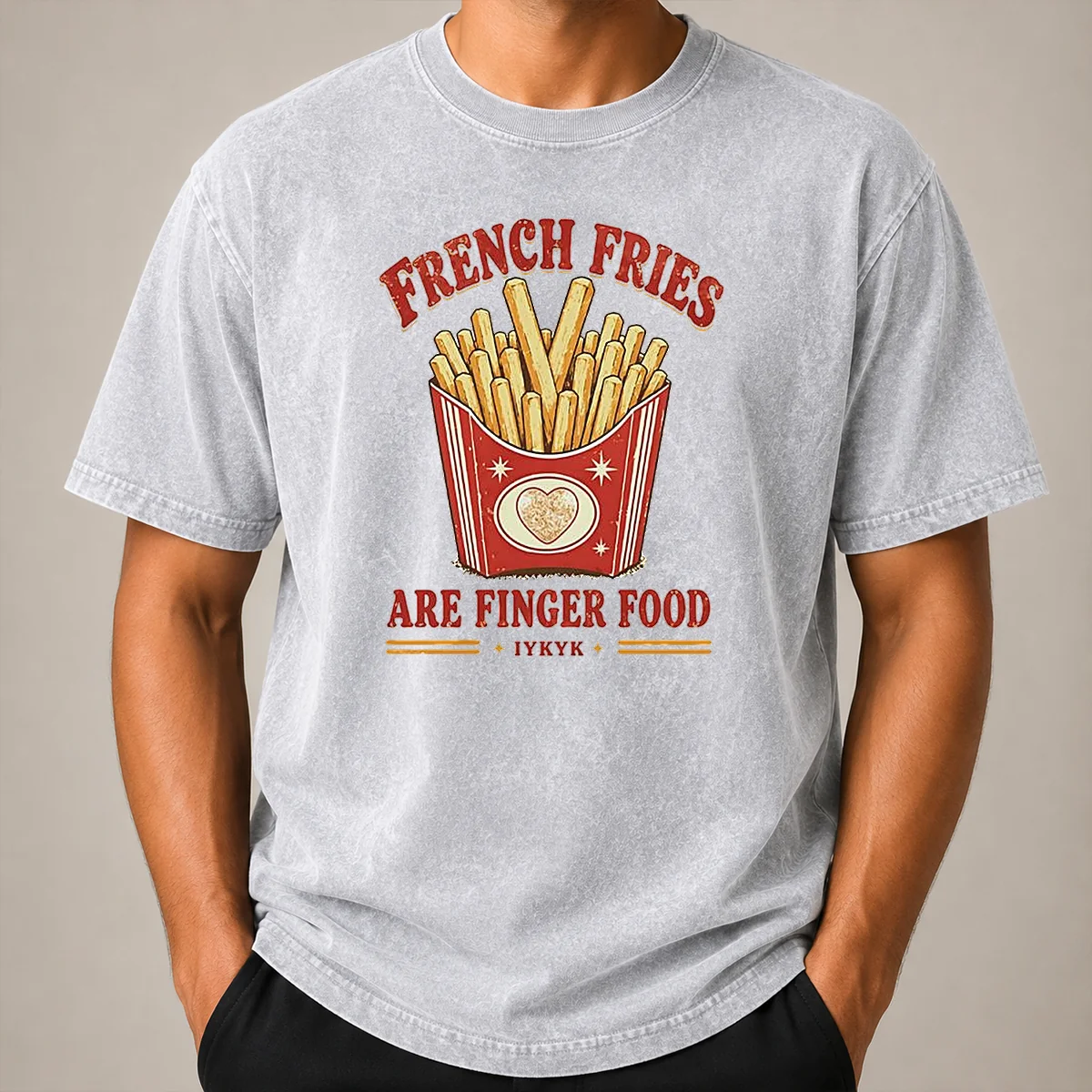 Awesome Nice French Fries Are Finger Food IYKYK Fast Food Washed T Shirt Awesome Nice French Fries Are Finger Food IYKYK Fast Food Washed T-Shirt