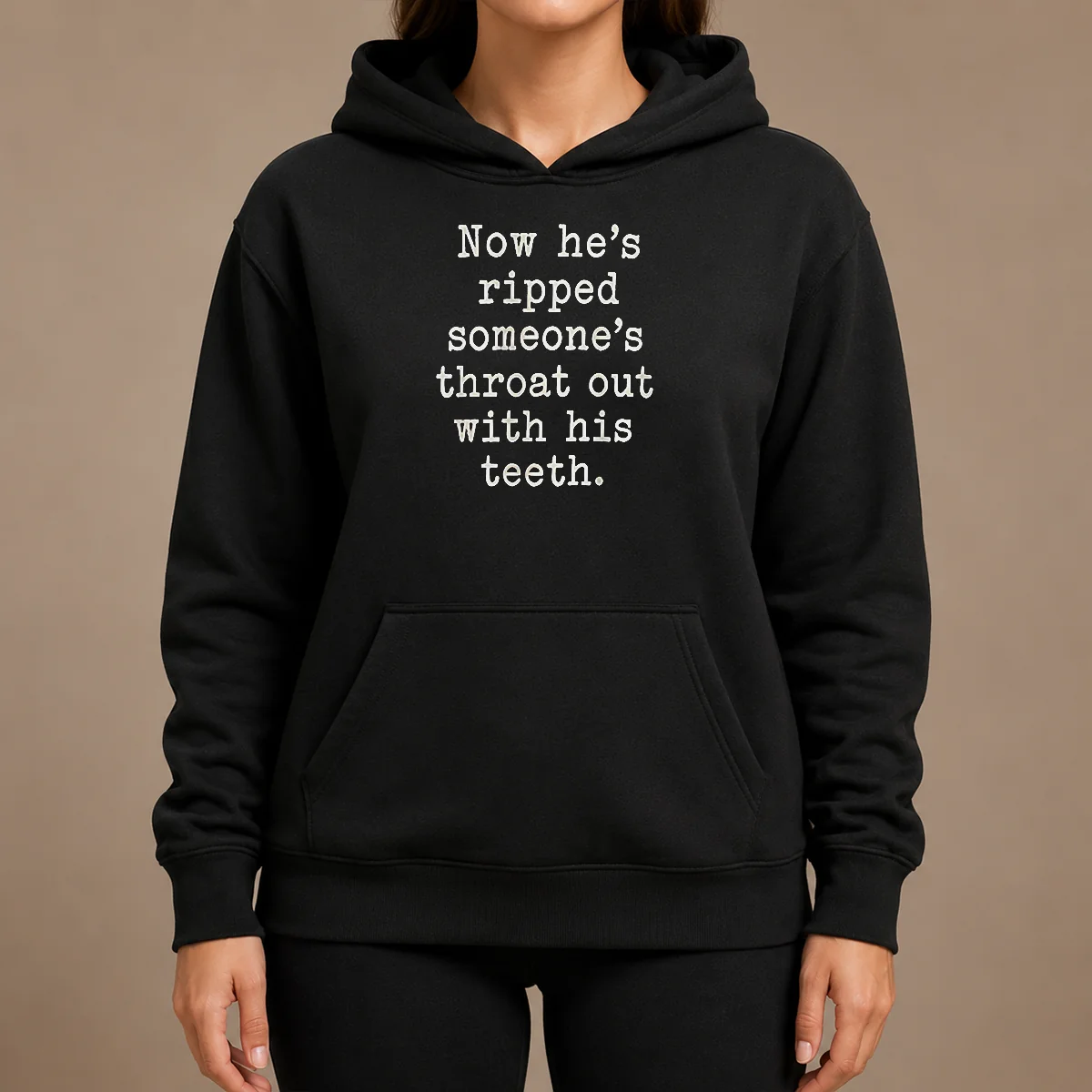 Awesome Now He'S Ripped Someone'S Throat Out With His Teeth Hoodie Awesome Now He'S Ripped Someone'S Throat Out With His Teeth Hoodie