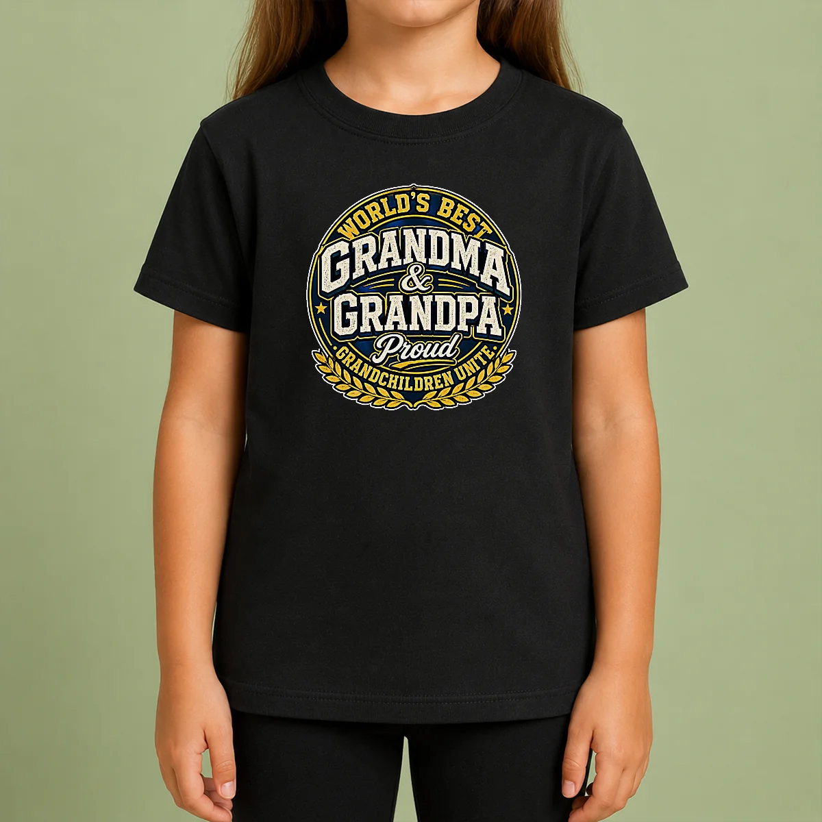 Awesome Official Grandparents Day Proud Grandchildren Mascot Badge Kids T Shirt Awesome Official Grandparents Day Proud Grandchildren Mascot Badge Kids T-Shirt