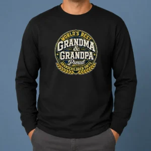 Awesome Official Grandparents Day Proud Grandchildren Mascot Badge Long Sleeve Shirt