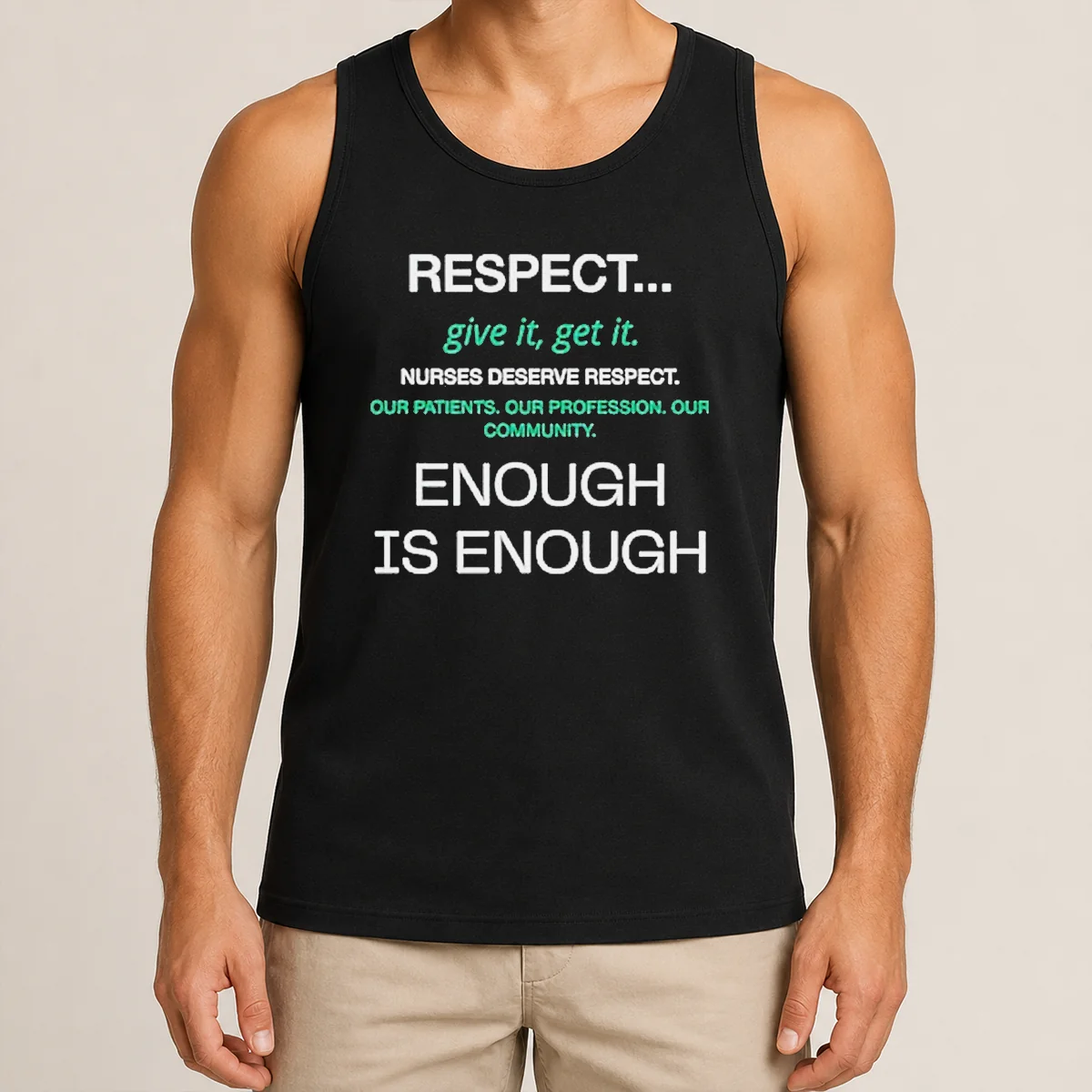 Awesome Pretty Respect Nurses Enough Is Enough Tank Top Awesome Pretty Respect Nurses Enough Is Enough Tank Top
