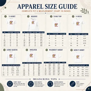 Size chart for Awesome This Is Your Brain On Drugs Any Questions Fried Egg Smiley Face with measurements in inches and cm