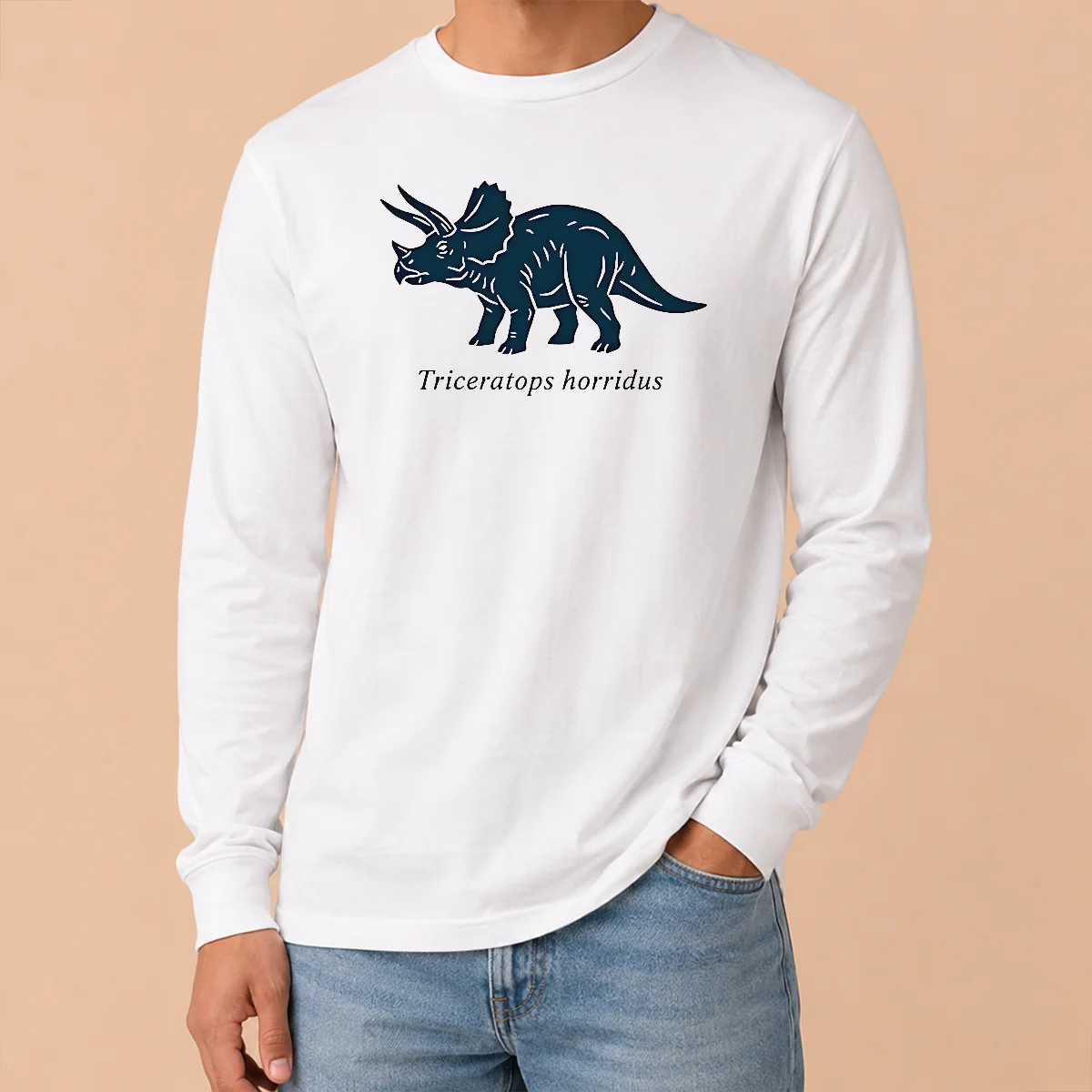Awesome Triceratops Horridus Dinosaur Prehistoric Animal Paleontology Biology Science Long Sleeve Shirt Awesome Triceratops Horridus Dinosaur Prehistoric Animal Paleontology Biology Science Long Sleeve Shirt