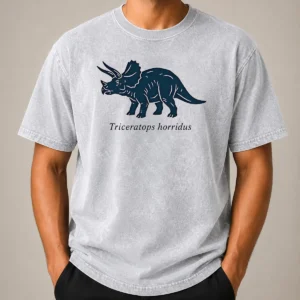 Awesome Triceratops Horridus Dinosaur Prehistoric Animal Paleontology Biology Science Washed T-Shirt