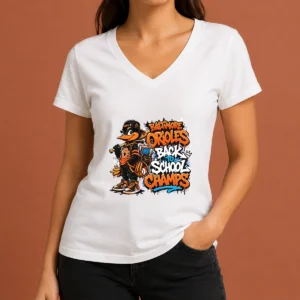 Baltimore Orioles Back to School Graffiti V-Neck Shirt