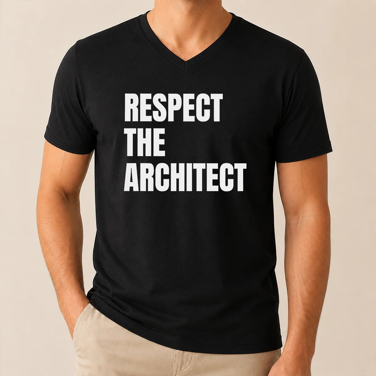 Funny Awesome Respect The Architect V-Neck Shirt Funny Awesome Respect The Architect V-Neck Shirt