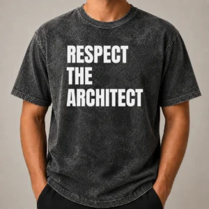 Funny Awesome Respect The Architect Washed T-Shirt