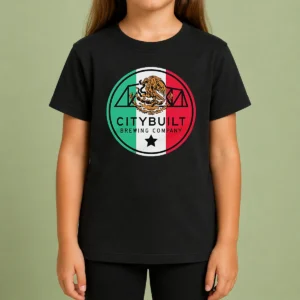Funny Citybuilt Brewing Company Mexico Flag Eagle Kids T-Shirt
