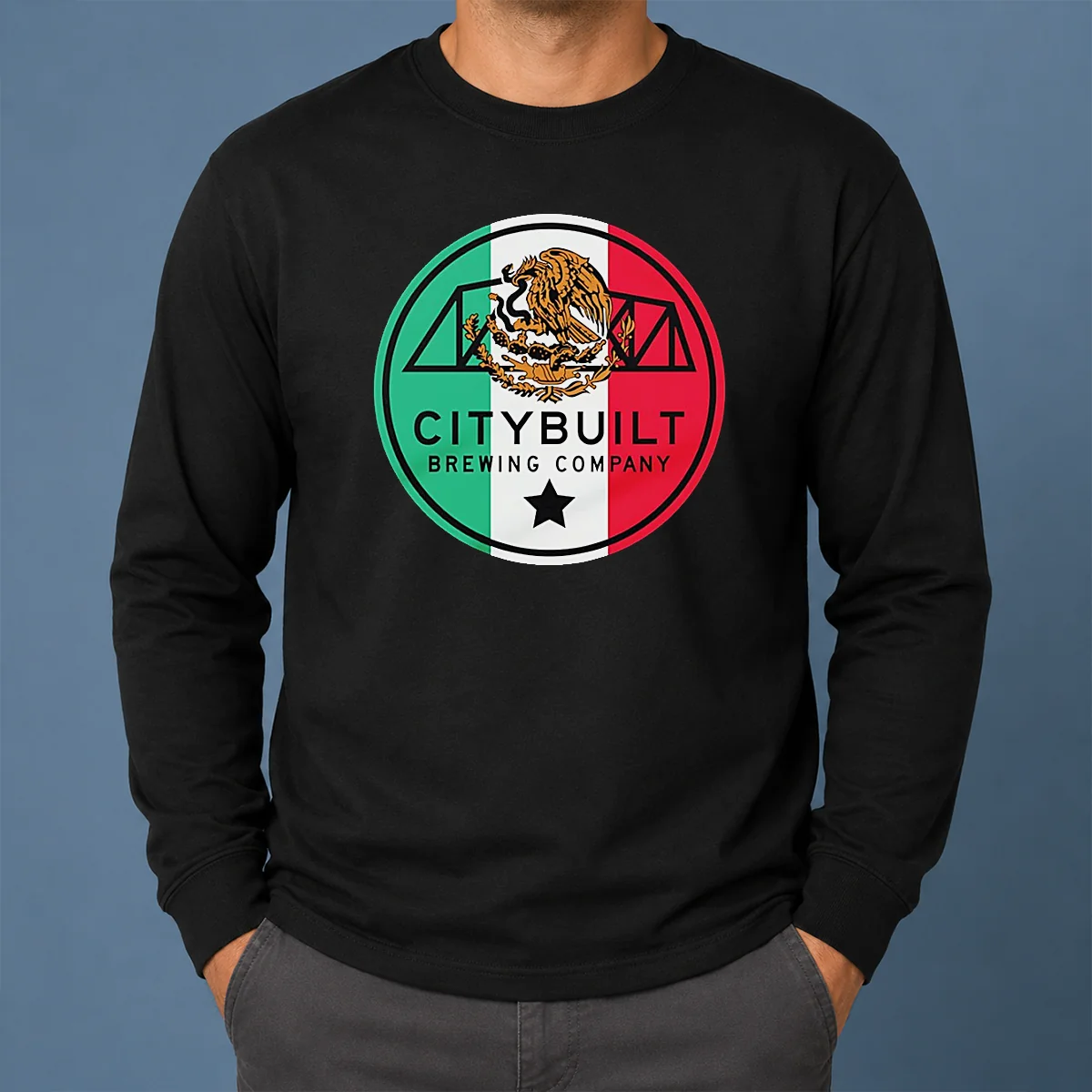 Funny Citybuilt Brewing Company Mexico Flag Eagle Long Sleeve Shirt Funny Citybuilt Brewing Company Mexico Flag Eagle Long Sleeve Shirt