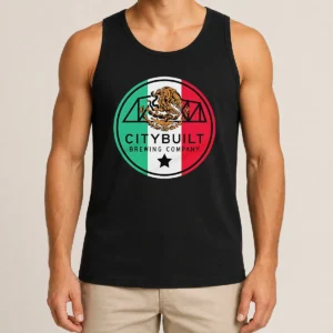 Funny Citybuilt Brewing Company Mexico Flag Eagle Tank Top