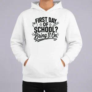 Funny First Day Of School Teacher Humor Line Art Hoodie