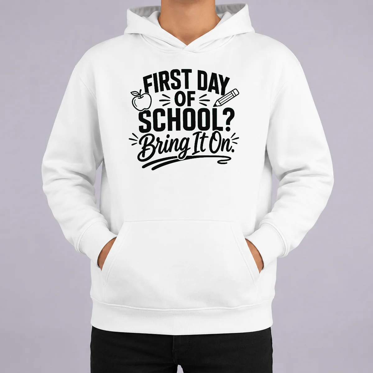 Funny First Day Of School Teacher Humor Line Art Hoodie Funny First Day Of School Teacher Humor Line Art Hoodie