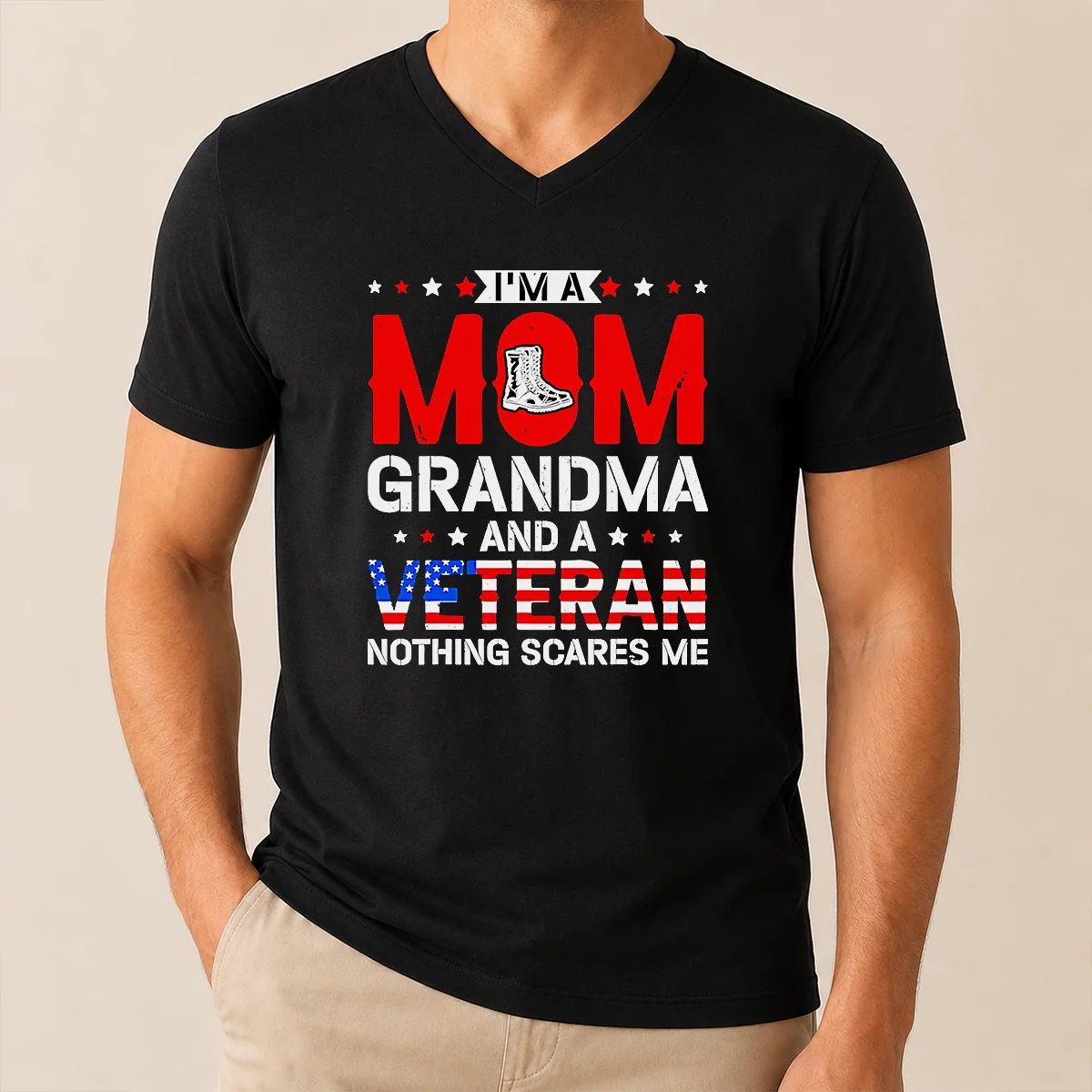 Funny I'M A Mom Grandma And V-Neck Shirt Funny I'M A Mom Grandma And V-Neck Shirt
