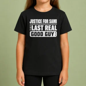 Funny Justice For Sami The Last Real Good Guy Text Kids T-Shirt