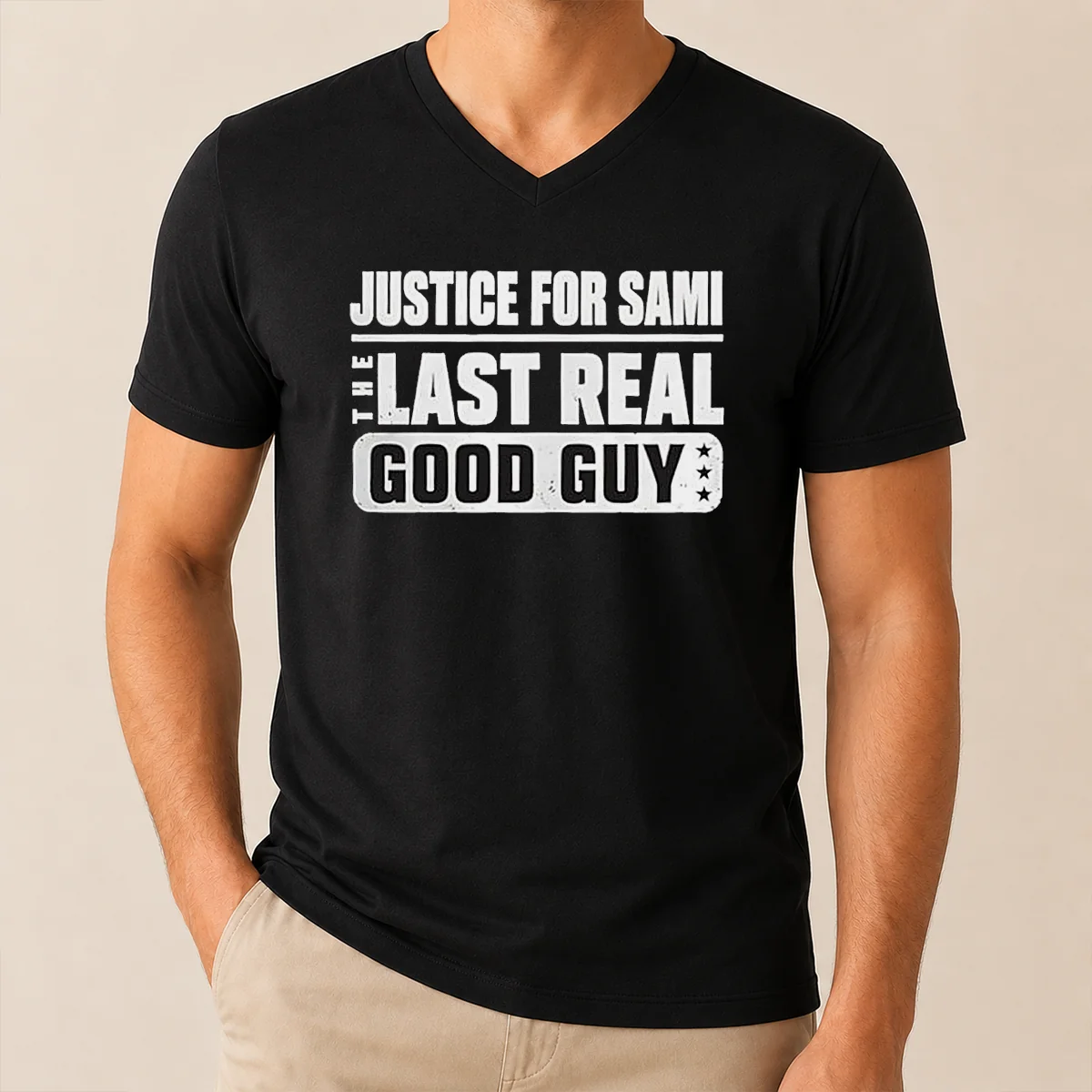 Funny Justice For Sami The Last V-Neck Shirt Funny Justice For Sami The Last V-Neck Shirt