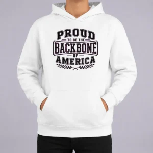 Funny Labour Day Pride American Labor Line Art Hoodie featuring bold line art on a comfortable pullover hoodie