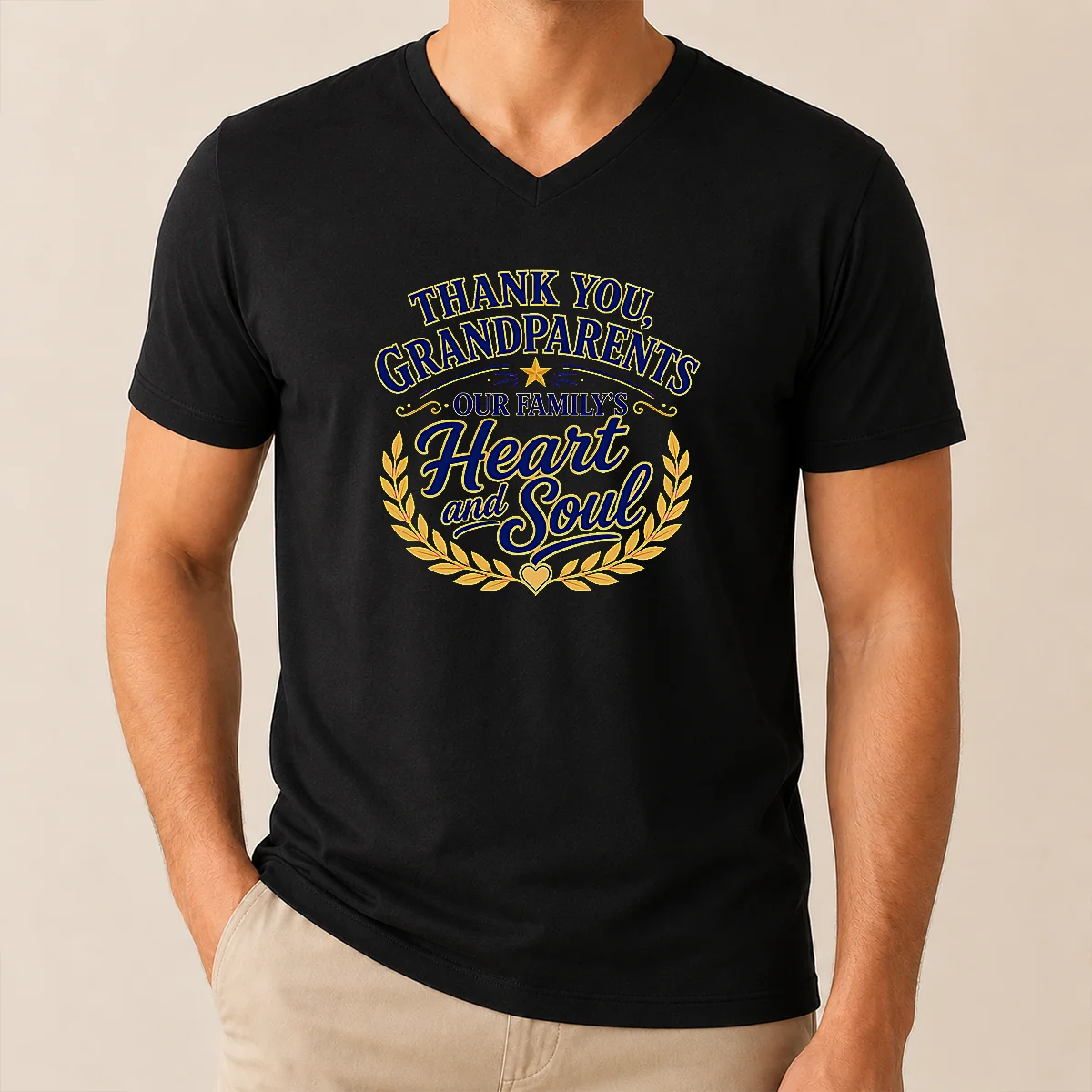 Funny Original Grandparents Day Thank You V-Neck Shirt Funny Original Grandparents Day Thank You V-Neck Shirt
