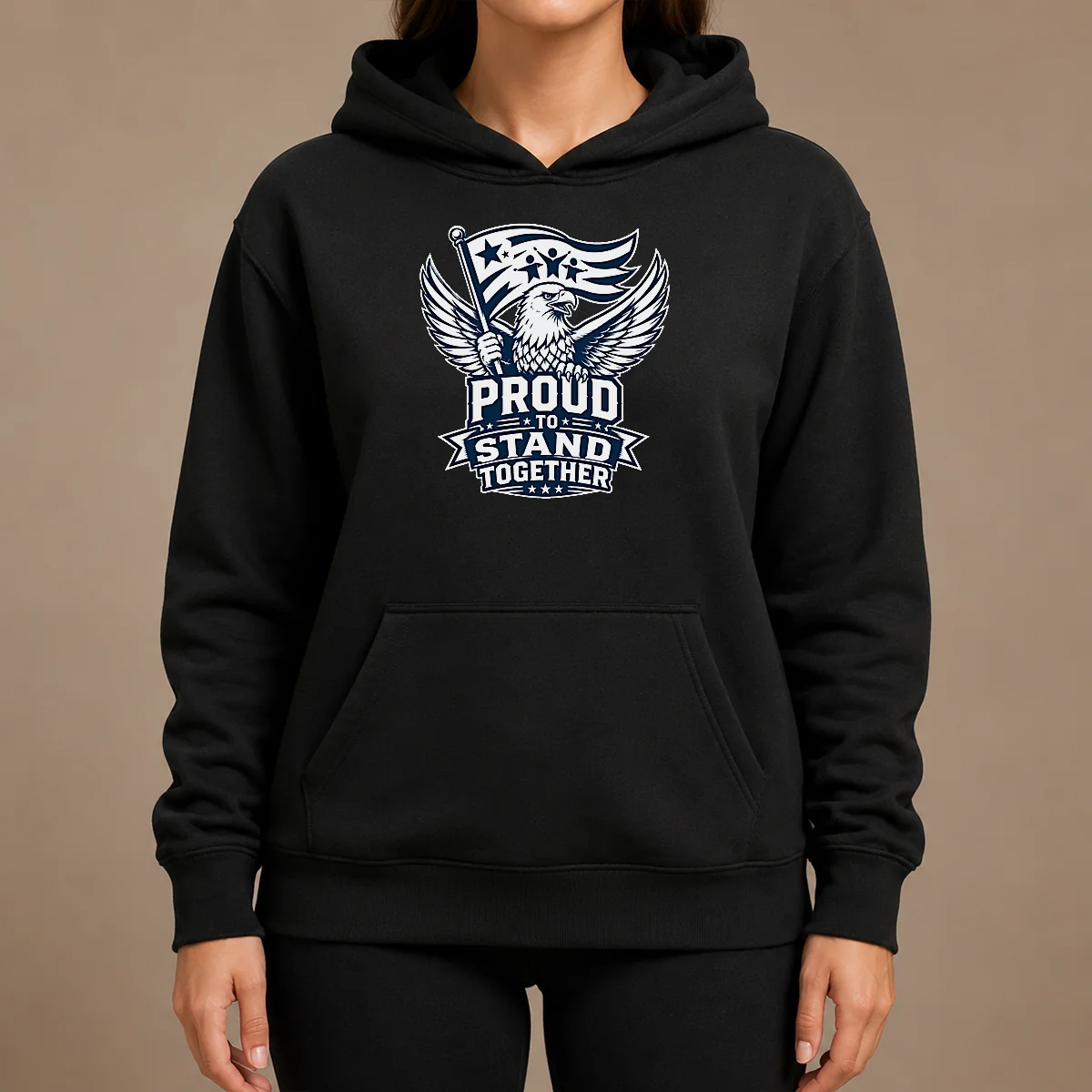 Funny Proud To Stand Together Eagle Line Art Hoodie Funny Proud To Stand Together Eagle Line Art Hoodie