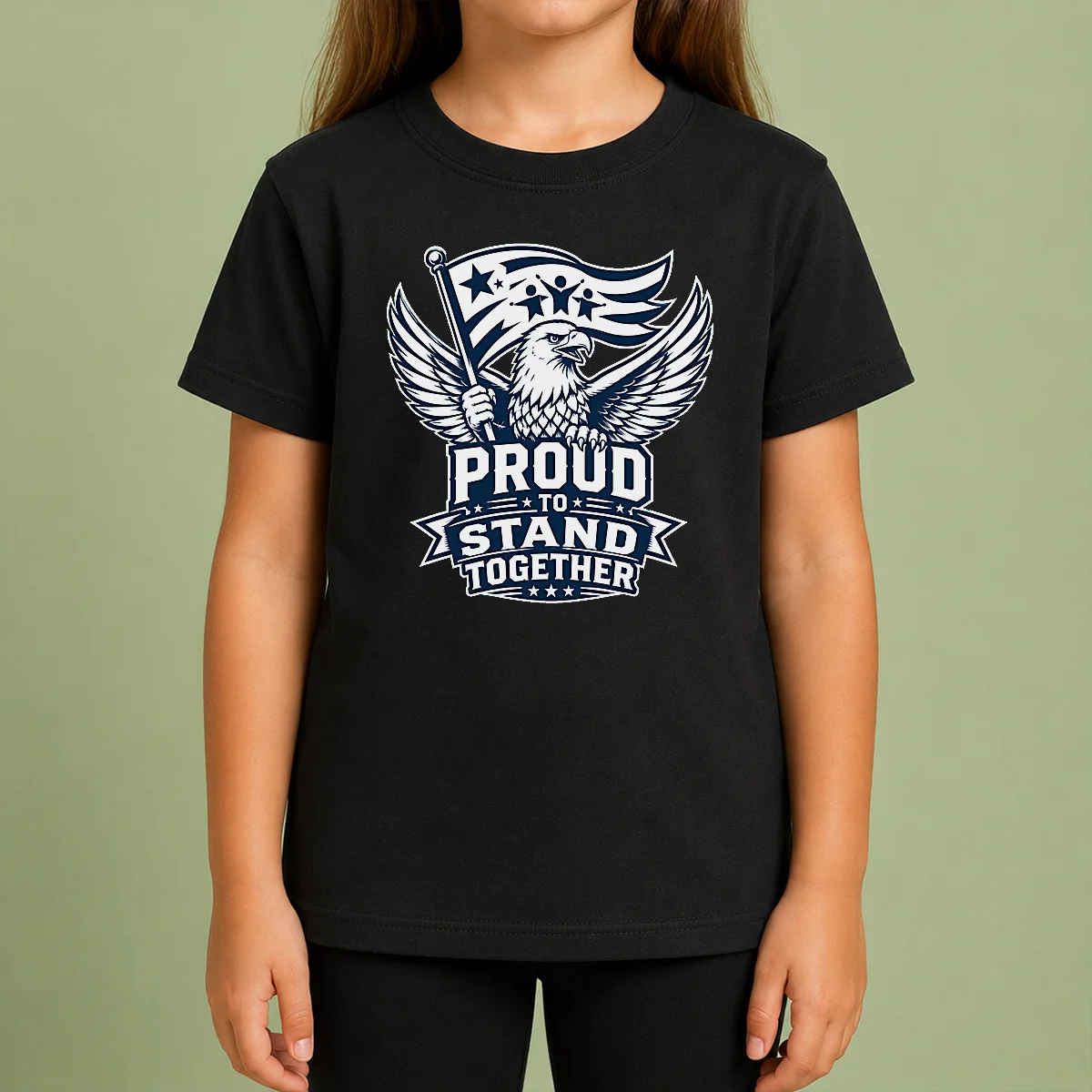 Funny Proud To Stand Together Eagle Line Art Kids T Shirt Funny Proud To Stand Together Eagle Line Art Kids T-Shirt