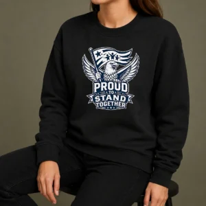 Funny Proud To Stand Together Eagle Line Art Sweater