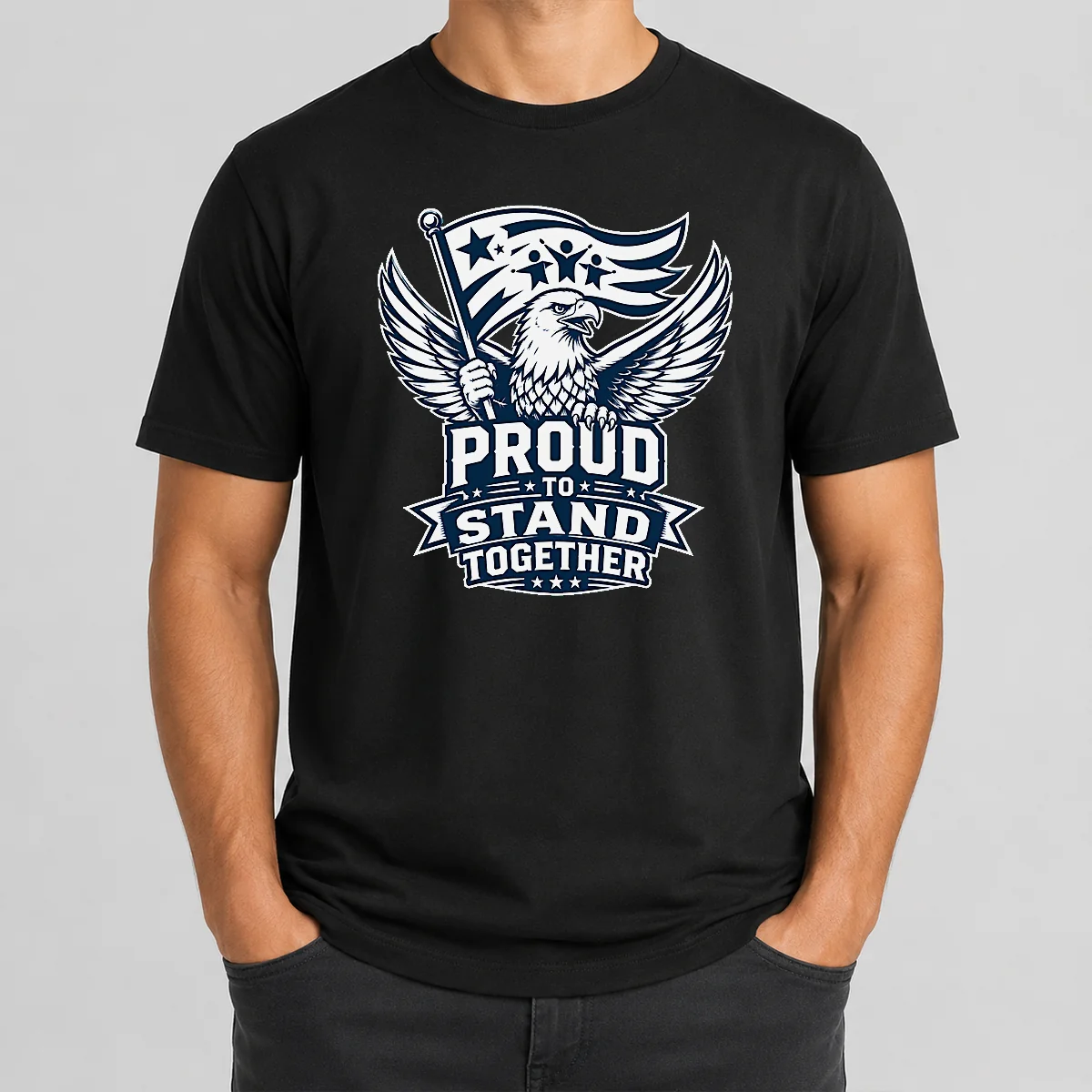 Funny Proud To Stand Together Eagle Shirt Funny Proud To Stand Together Eagle Shirt