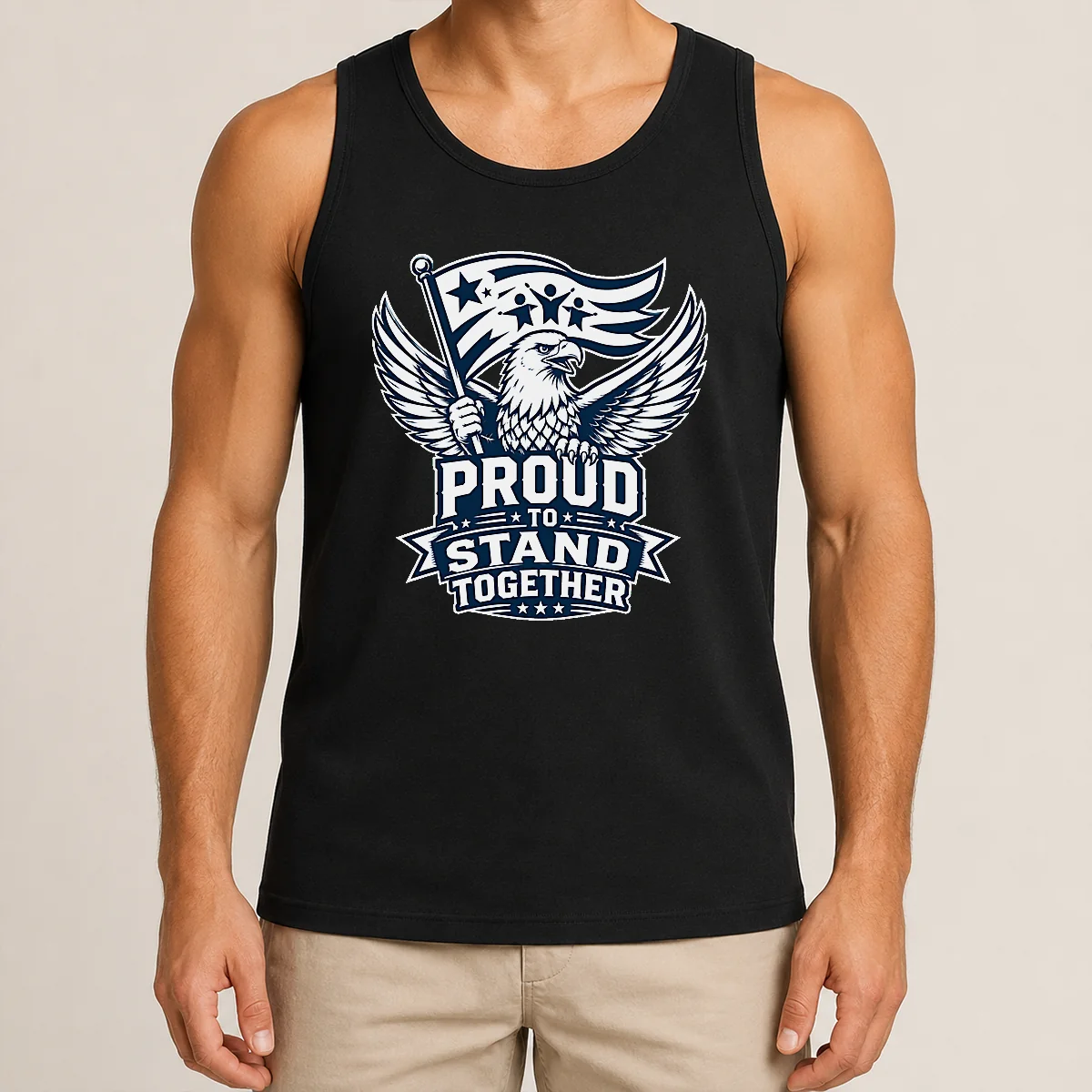 Funny Proud To Stand Together Eagle Line Art Tank Top Funny Proud To Stand Together Eagle Line Art Tank Top