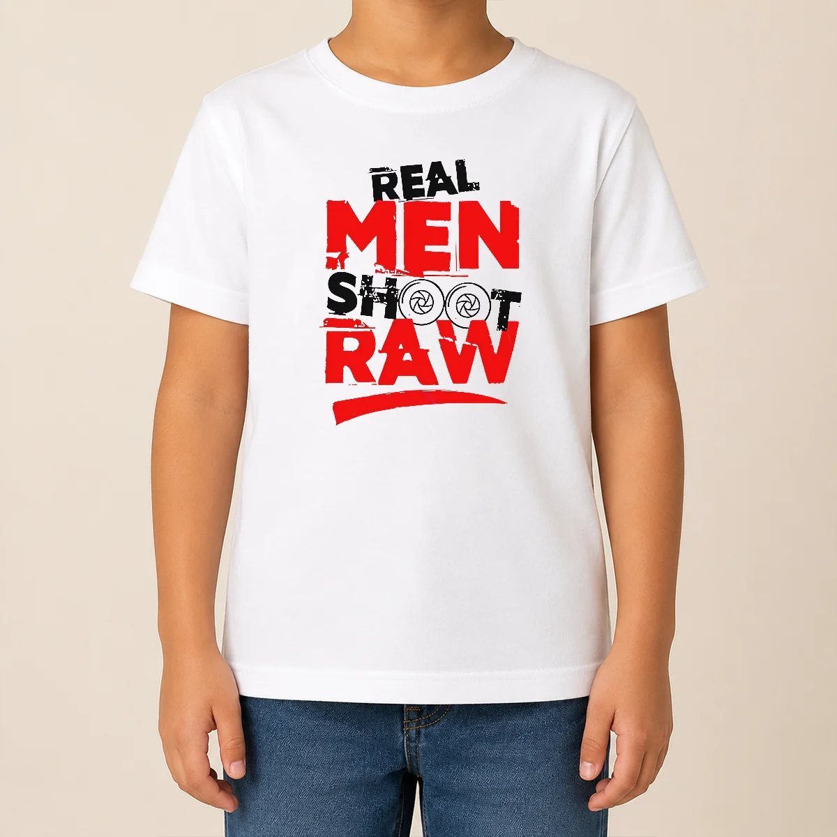 Funny Real Men Shoot Raw Photography Camera Shutter Aperture Kids T Shirt Funny Real Men Shoot Raw Photography Camera Shutter Aperture Kids T-Shirt