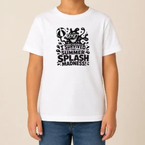 Funny Summer Splash Amoeba Silhouette Kids T-Shirt