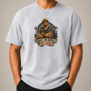 Funny Top Labour Day Pride Streetwear For Workers Washed T-Shirt