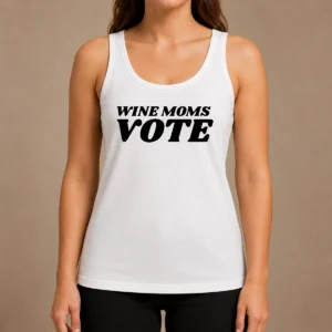 Funny Wine Moms Vote Tank Top