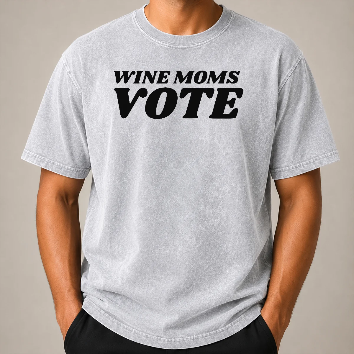 Funny Wine Moms Vote Washed T Shirt Funny Wine Moms Vote Washed T-Shirt