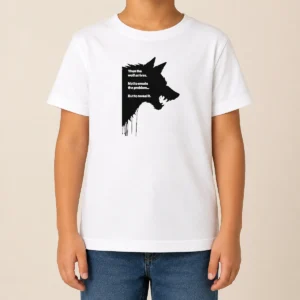 Funny Wolf Then The Wolf Arrives Not To Create The Problem But To Reveal It Kids T-Shirt
