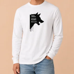 Funny Wolf Then The Wolf Arrives Not To Create The Problem But To Reveal It Long Sleeve Shirt
