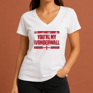 Funny You'Re My Wonderwall England Flag Oasis V-Neck Shirt