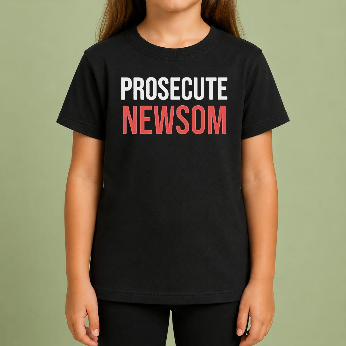 Good Awesome Prosecute Newsom Kids T Shirt Good Awesome Prosecute Newsom Kids T Shirt featuring bold text on soft cotton fabric in a classic fit