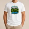 Good Brain Eating Amoeba Survival Typography t shirt in black, short sleeve cotton tee with bold white text design