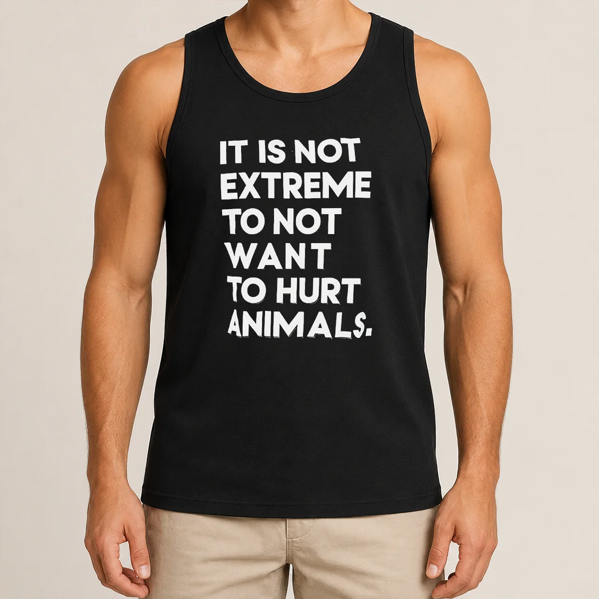 Good It Is Not Extremely To Not Want To Hurt Animals Tank Top Good It Is Not Extremely To Not Want To Hurt Animals tank top in white, sleeveless casual wear for animal lovers