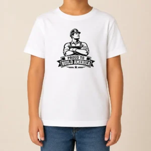 Good Labour Day American Blue Collar Silhouette Kids T-Shirt