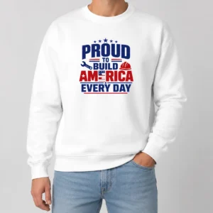 Good Labour Day Proud American Worker Typography Sweater