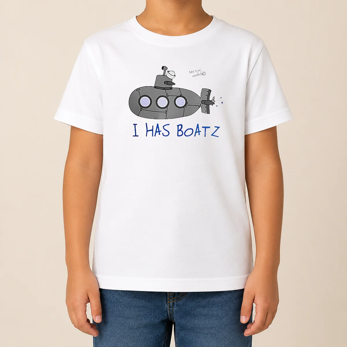 Good Premium Submarine I Has Boatz Cartoon Meme Kids T Shirt Good Premium Submarine I Has Boatz Cartoon Meme Kids T-Shirt