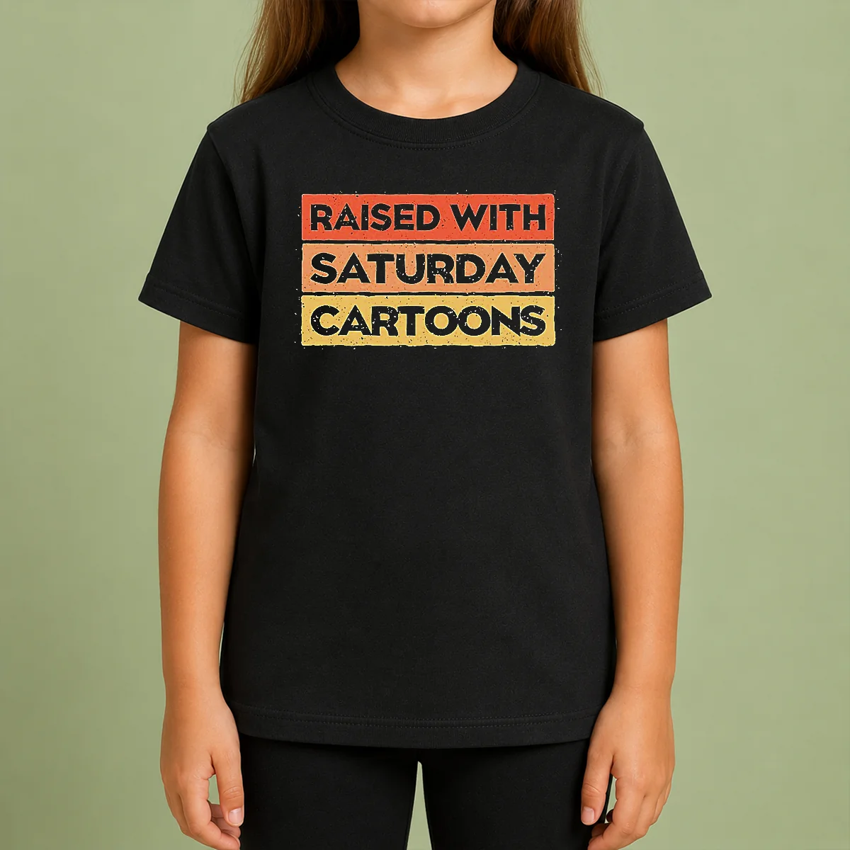 Good Raised With Saturday Cartoons Retro Kids T Shirt Good Raised With Saturday Cartoons Retro Kids T-Shirt
