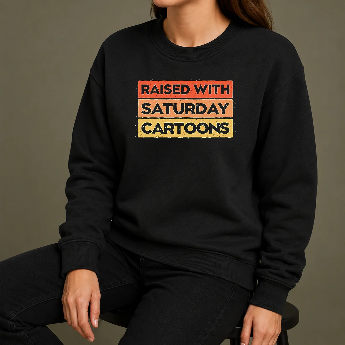 Good Raised With Saturday Cartoons Retro Sweater Good Raised With Saturday Cartoons Retro Sweater