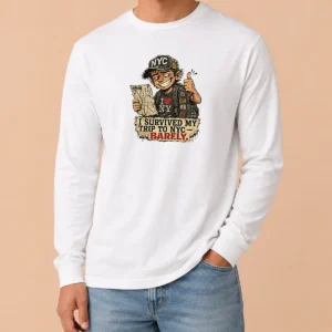 Good Survived NYC Trip Funny Grunge Streetwear Long Sleeve Shirt